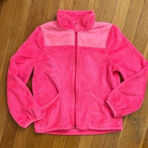 Children’s Place M 7/8 Hot Pink Fuzzy Fleece Full Zip Jacket